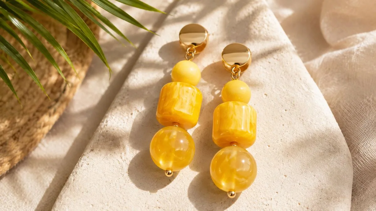 CUFELMU Chunky Acrylic Bead Earrings: The Must-Have Statement Accessory for Summer Style